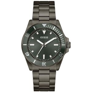 GUESS Cliff herrarmbandsur rostfritt stål, 41 mm, rostfritt stål armband, svart, 3 bar, urtavla: grön, GW0968G3 GUESS Cliff herrarmbandsur rostfritt stål, 41 mm, rostfritt stål armband, svart, 3 bar, urtavla: grön, GW0968G3