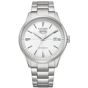 Citizen NH8391-51A rostfritt stål automatisk klocka med vit urtavla för män, silver, armband, Silver, armband Citizen NH8391-51A rostfritt stål automatisk klocka med vit urtavla för män, silver, armband, Silver, armband