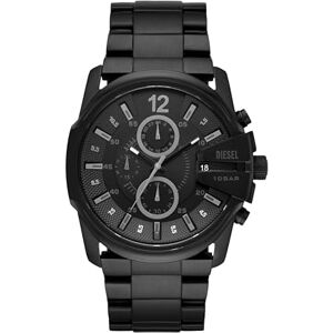 Diesel klocka för män Master Chief Chrono, trehandsrörelse, 49 mm svart rostfritt stålfodral med rostfritt stålrem, DZ4180 Diesel klocka för män Master Chief Chrono, trehandsrörelse, 49 mm svart rostfritt stålfodral med rostfritt stålrem, DZ4180