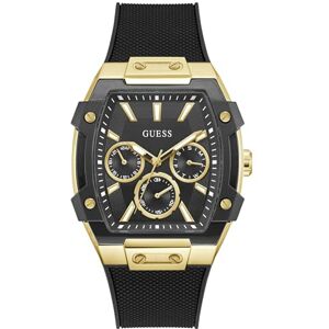 GUESS Phoenix herrarmbandsur rostfritt stål, 44 mm, silikonarmband, svart, 5 bar, urtavla: svart, datumvisning, GW0956G2 GUESS Phoenix herrarmbandsur rostfritt stål, 44 mm, silikonarmband, svart, 5 bar, urtavla: svart, datumvisning, GW0956G2
