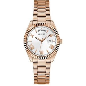 GUESS US kvinnors rosa guldton analog klocka, en, Rosa guld, En storlek, Kvartsur GUESS US kvinnors rosa guldton analog klocka, en, Rosa guld, En storlek, Kvartsur