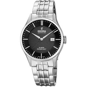 Festina klocka för män F20005/4 Swiss Made Silver Rostfritt stål Case Silver Rostfritt stål Band, Silver-svart, groß, Armband Festina klocka för män F20005/4 Swiss Made Silver Rostfritt stål Case Silver Rostfritt stål Band, Silver-svart, groß, Armband
