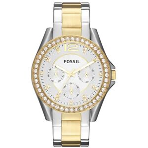 Fossil Riley Damklocka, kronografverk med armband i rostfritt stål eller läder Fossil Riley Damklocka, kronografverk med armband i rostfritt stål eller läder