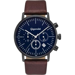 Gigandet Män analog japanskt kvartsurverk klocka med läderarmband 8VNAG22NE/002, blå Gigandet Män analog japanskt kvartsurverk klocka med läderarmband 8VNAG22NE/002, blå