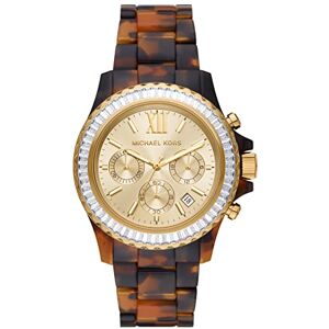 Michael Kors Everest Damklocka, Quartz Chronograph urverk med armband i rostfritt stål eller silikon Michael Kors Everest Damklocka, Quartz Chronograph urverk med armband i rostfritt stål eller silikon