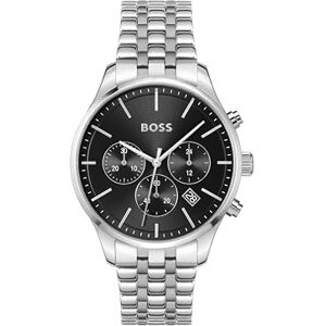 Boss HERR SVART DIAL ARMBAND ROSTFRITT STÅL ARMBAND 1514157, Svart Boss HERR SVART DIAL ARMBAND ROSTFRITT STÅL ARMBAND 1514157, Svart