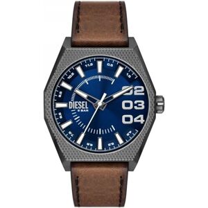 Diesel klocka för män Scraper Quartz/3 Visarverk 44MM boettstorlek med läderarmband DZ2189 Diesel klocka för män Scraper Quartz/3 Visarverk 44MM boettstorlek med läderarmband DZ2189