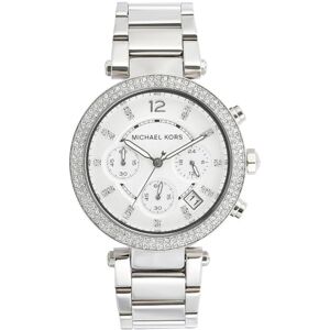 Michael Kors Parker Damklocka, Quartz Chronograph-urverk med armband i rostfritt stål eller PVC Michael Kors Parker Damklocka, Quartz Chronograph-urverk med armband i rostfritt stål eller PVC
