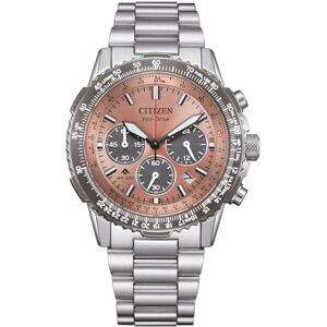 Citizen Unisex klocka Eco-Drive Promaster Air Navihawk solkronograf med rostfritt stålrem 40 mm i diameter i olika mönster, Koppar, Klassisk Citizen Unisex klocka Eco-Drive Promaster Air Navihawk solkronograf med rostfritt stålrem 40 mm i diameter i olika mönster, Koppar, Klassisk