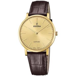 Festina Analog kvarts klocka för män med läderarmband F20016/2 Festina Analog kvarts klocka för män med läderarmband F20016/2