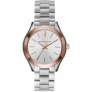 Michael Kors Slim Runway Damklocka, 33 mm, kvartsurverk med tre visare och armband i rostfritt stål Michael Kors Slim Runway Damklocka, 33 mm, kvartsurverk med tre visare och armband i rostfritt stål