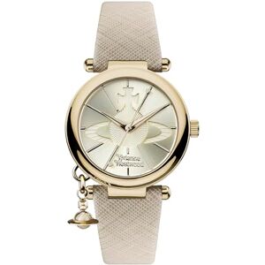 Vivienne Westwood damer orb pop display kvarts armbandsur VV006GDCM, Vit-grå/guld, Band Vivienne Westwood damer orb pop display kvarts armbandsur VV006GDCM, Vit-grå/guld, Band