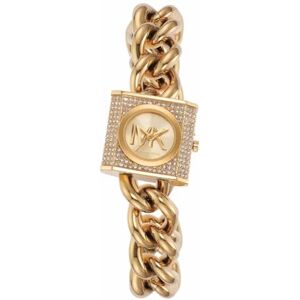 Michael Kors Chain Lock-klocka för dam, kvartsurverk med tre visare och armband i rostfritt stål Michael Kors Chain Lock-klocka för dam, kvartsurverk med tre visare och armband i rostfritt stål