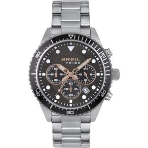 Breil Bred klocka för män modell SAIL med stålarmband, kronokvarts rörelse, Silverantracit, Eine Größe, Breil Bred klocka för män modell SAIL med stålarmband, kronokvarts rörelse, Silverantracit, Eine Größe,