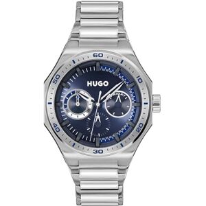 HUGO analog multifunktionell kvartsklocka för män #Grail Sport kollektion med silver rostfritt stålarmband – 1530400, BLÅ, En storlek HUGO analog multifunktionell kvartsklocka för män #Grail Sport kollektion med silver rostfritt stålarmband – 1530400, BLÅ, En storlek