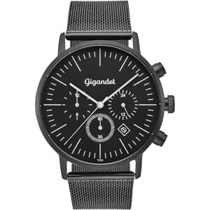 Gigandet Män analog japanskt kvartsurverk klocka med rostfritt stål armband 5VNAG22NE/007, svart Gigandet Män analog japanskt kvartsurverk klocka med rostfritt stål armband 5VNAG22NE/007, svart
