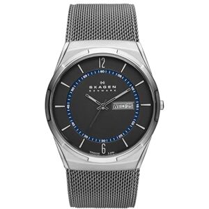 Skagen Melbye Titanium Watch for Men, Quartz three hand movement with Stainless steel or Leather Strap Skagen Melbye Titanium Watch for Men, Quartz three hand movement with Stainless steel or Leather Strap