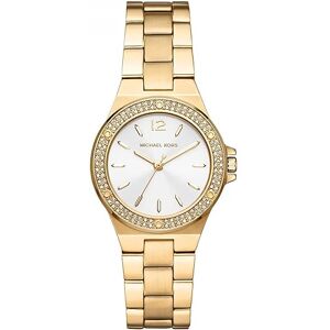 Michael Kors Lennox Damklocka, guldfärgat kvartsurverk med tre visare och armband i rostfritt stål Michael Kors Lennox Damklocka, guldfärgat kvartsurverk med tre visare och armband i rostfritt stål