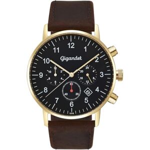 Gigandet Män analog japanskt kvartsurverk klocka med läderarmband 8VNAG21NE/002, svart Gigandet Män analog japanskt kvartsurverk klocka med läderarmband 8VNAG21NE/002, svart
