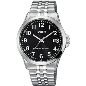 Lorus Classic herrklocka rostfritt stål med metallband, svart, Klassisk Lorus Classic herrklocka rostfritt stål med metallband, svart, Klassisk