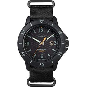 Timex Expedition Gallatin Solar Klocka på 44 mm för män, slip-thru svart nylonrem, TW2U30300 Timex Expedition Gallatin Solar Klocka på 44 mm för män, slip-thru svart nylonrem, TW2U30300