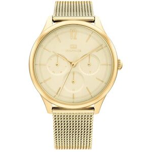 Tommy Hilfiger analog multifunktion kvartsur för kvinnor med guldfärgat rostfritt stål nätarmband 1782458, Lätt guld, 1782458-AMZUK Tommy Hilfiger analog multifunktion kvartsur för kvinnor med guldfärgat rostfritt stål nätarmband 1782458, Lätt guld, 1782458-AMZUK