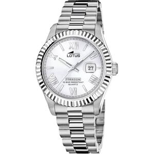 Lotus Analog herrklocka i rostfritt stål 316L silver kvartsurverk kalender mineralglas med hög motståndskraft vattentät 10 ATM 19002/1 frihet Lotus Analog herrklocka i rostfritt stål 316L silver kvartsurverk kalender mineralglas med hög motståndskraft vattentät 10 ATM 19002/1 frihet