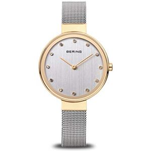 BERING Kvinnor Analogt Quarz Classic Collection armbandsur med Rostfritt stål Armband och Safirglas 12034-010 BERING Kvinnor Analogt Quarz Classic Collection armbandsur med Rostfritt stål Armband och Safirglas 12034-010