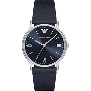 Giorgio Armani herrklocka med tre visare i rostfritt stål, 41 mm boettstorlek, blå, klänning Giorgio Armani herrklocka med tre visare i rostfritt stål, 41 mm boettstorlek, blå, klänning