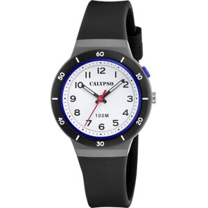 Calypso Unisex analog kvartsklocka med polykarbonatrem K5848/6, Vitt Calypso Unisex analog kvartsklocka med polykarbonatrem K5848/6, Vitt