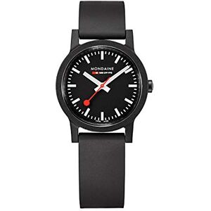 Mondaine – Essence damklocka 32 mm – officiella schweiziska järnvägar armbandsur svart förnybart materialarmband – 30 m vattentålig hållbar – olika variationer – klockor för män och kvinnor, Svart, Mondaine – Essence damklocka 32 mm – officiella schweiziska järnvägar armbandsur svart förnybart materialarmband – 30 m vattentålig hållbar – olika variationer – klockor för män och kvinnor, Svart,