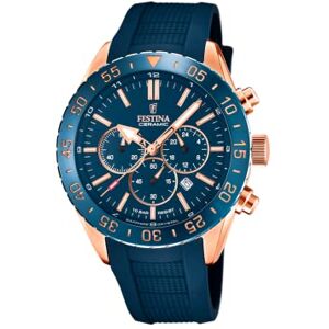 Festina 32020954 analog kvarts herrklocka, Färg: blå, Klassisk Festina 32020954 analog kvarts herrklocka, Färg: blå, Klassisk
