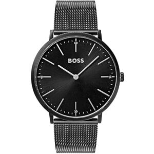 Boss Herr analog kvartsklocka med armband i rostfritt stål 1513542, Svart/svart, En storlek, Armband Boss Herr analog kvartsklocka med armband i rostfritt stål 1513542, Svart/svart, En storlek, Armband