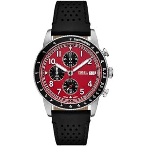 Fossil herr analog kvartsur med läderarmband FS6086, svart Fossil herr analog kvartsur med läderarmband FS6086, svart