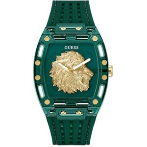 GUESS Herrarmbandsur Phoenix, grönt silikonarmband, mineralglas, grön urtavla, 5 bar, husdiameter: 42 mm, GW0959G2 GUESS Herrarmbandsur Phoenix, grönt silikonarmband, mineralglas, grön urtavla, 5 bar, husdiameter: 42 mm, GW0959G2