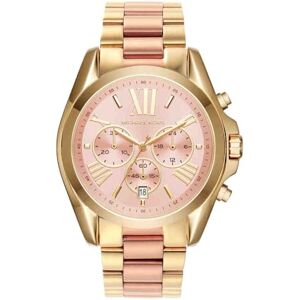 Michael Kors Bradshaw Damklocka, kronografverk med armband i rostfritt stål eller läder Michael Kors Bradshaw Damklocka, kronografverk med armband i rostfritt stål eller läder