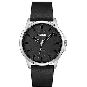 HUGO Analogt kvartsur för män med läderrem 1530188 HUGO Analogt kvartsur för män med läderrem 1530188