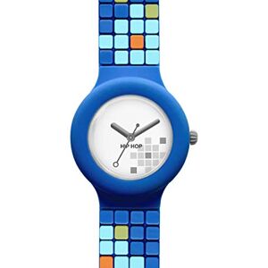 HIP HOP damklocka Mosaic vit urtavla och beige kiselarmband, bara rörelse 3H kvarts, Armband: Blå, urtavla: Vit, Taille unique, armband HIP HOP damklocka Mosaic vit urtavla och beige kiselarmband, bara rörelse 3H kvarts, Armband: Blå, urtavla: Vit, Taille unique, armband