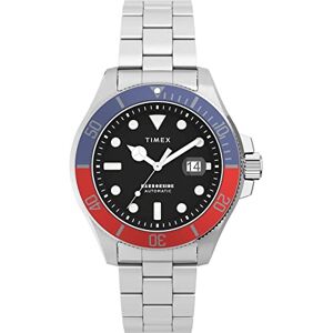 Timex Trend Mechanical 43 mm herrklocka Armband i rostfritt stål, blå urtavla, silverfärgad boett TW2V72100 Timex Trend Mechanical 43 mm herrklocka Armband i rostfritt stål, blå urtavla, silverfärgad boett TW2V72100