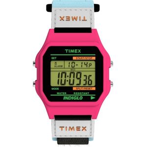 Timex Unisex Main Street 36 mm klocka Blått nylonarmband, digital urtavla, rosa boett TW2W72200 Timex Unisex Main Street 36 mm klocka Blått nylonarmband, digital urtavla, rosa boett TW2W72200