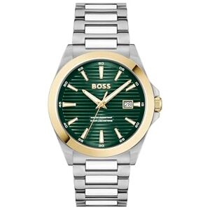 Boss trehandsarmband kvartsur för män Strike kollektion med silver rostfritt stål armband – 1514173, gRÖN Boss trehandsarmband kvartsur för män Strike kollektion med silver rostfritt stål armband – 1514173, gRÖN