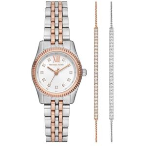 Michael Kors Lexington Damklocka, 26 mm, kvartsurverk med tre visare och armband i rostfritt stål Michael Kors Lexington Damklocka, 26 mm, kvartsurverk med tre visare och armband i rostfritt stål