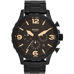 Fossil Nate herrklocka, kvartsverk med kronograf och armband i rostfritt stål eller läder Fossil Nate herrklocka, kvartsverk med kronograf och armband i rostfritt stål eller läder