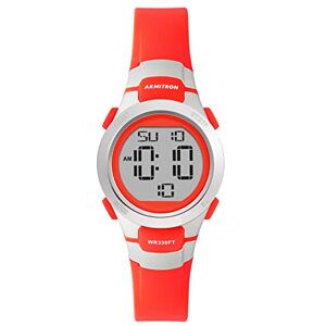 Armitron klocka för kvinnor med digital kronograf och hartsarmband, 45/7012, Röd Armitron klocka för kvinnor med digital kronograf och hartsarmband, 45/7012, Röd