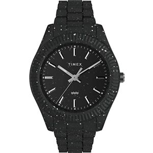Timex Trend 42 mm herrklocka Svart miljövänligt armband, svart urtavla, svart boett TW2V77000 Timex Trend 42 mm herrklocka Svart miljövänligt armband, svart urtavla, svart boett TW2V77000