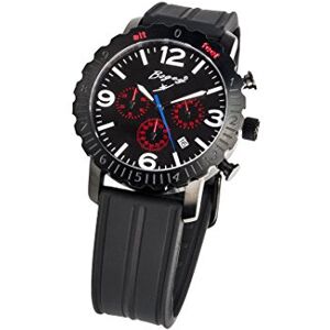 BOGEY Kvarts Mens Chronograph Watch med rem på BSFS008RDBK Gummi, koppel BOGEY Kvarts Mens Chronograph Watch med rem på BSFS008RDBK Gummi, koppel