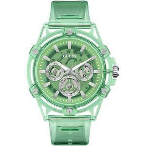 GUESS King herrarmbandsur, kvarts analog, plast, 48 mm, silikonarmband, grön, 1 bar, urtavlans färg: grön, datumvisning, lysande visare, GW0806G6 GUESS King herrarmbandsur, kvarts analog, plast, 48 mm, silikonarmband, grön, 1 bar, urtavlans färg: grön, datumvisning, lysande visare, GW0806G6