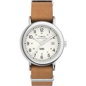 Timex Weekender Tw2W86500 Klocka, Unisex, 37 Mm, Brunt Läderarmband, Vit Urtavla, Boett I Silverton Timex Weekender Tw2W86500 Klocka, Unisex, 37 Mm, Brunt Läderarmband, Vit Urtavla, Boett I Silverton