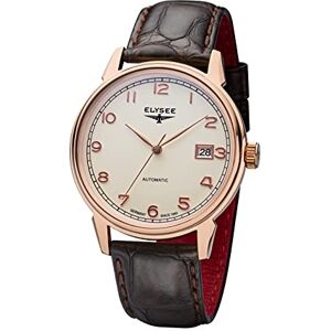 Elysee Vintage Master Automatic – herrklocka med läderarmband, datumdisplay, automatisk klocka, Roséguld, bälte Elysee Vintage Master Automatic – herrklocka med läderarmband, datumdisplay, automatisk klocka, Roséguld, bälte