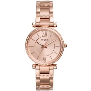 Fossil Carlie Damklocka, kvartsurverk med armband i rostfritt stål eller läder Fossil Carlie Damklocka, kvartsurverk med armband i rostfritt stål eller läder